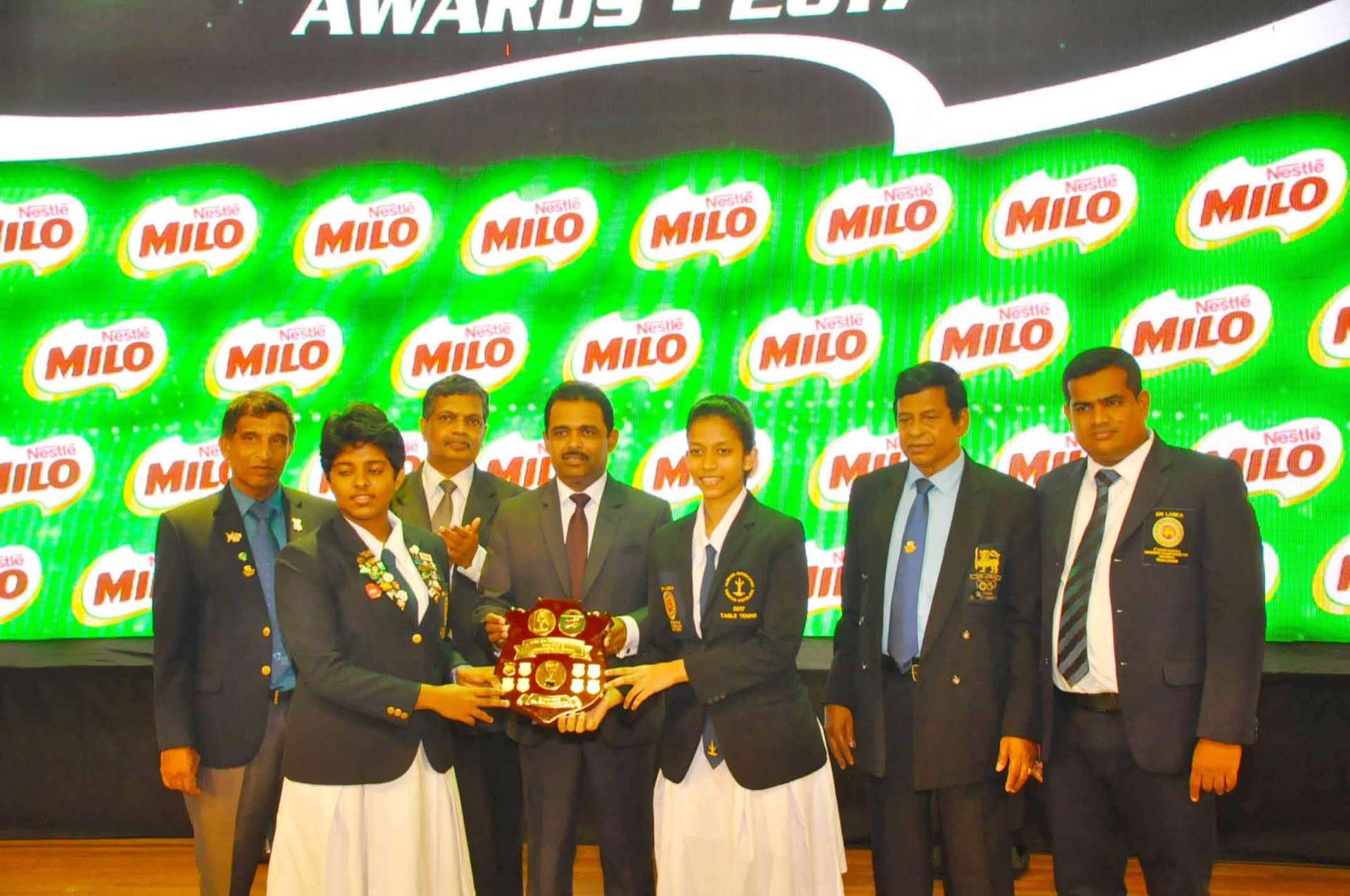 schoolgirls get Milo Colours awards
