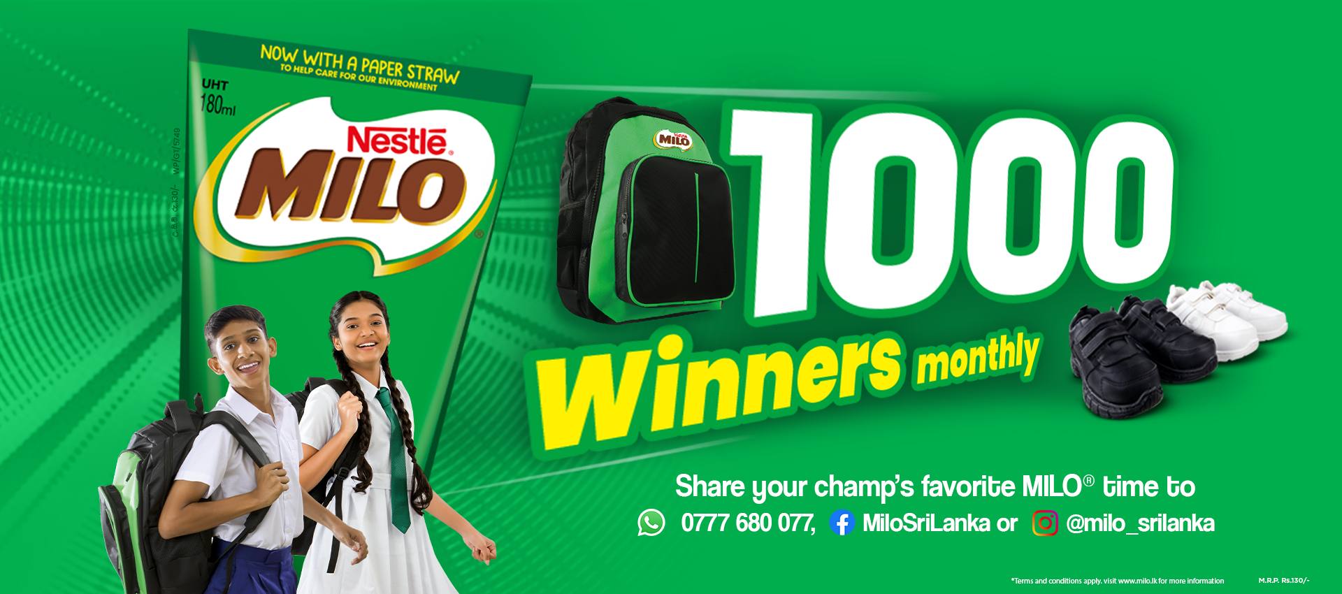 milo weekly winners banner